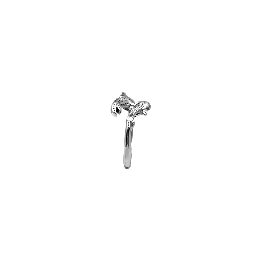 Whale Shark With Baby Sterling Silver Wrap Ring TRI2527
