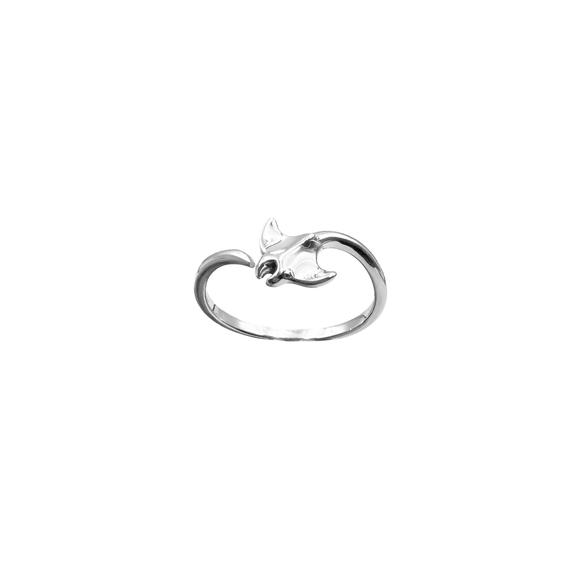 Manta Ray Sterling Silver Adjustable Ring by DiveSilver TRI2552