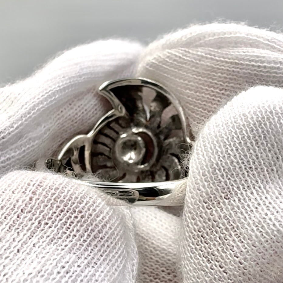 DiveSilver Nautilus and Wave Sterling Silver Ring TRI2576