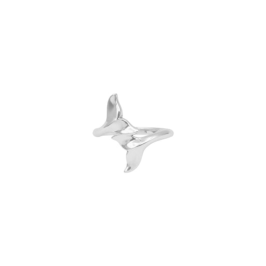 Double Whale Tail Sterling Silver Ring TRI2586*