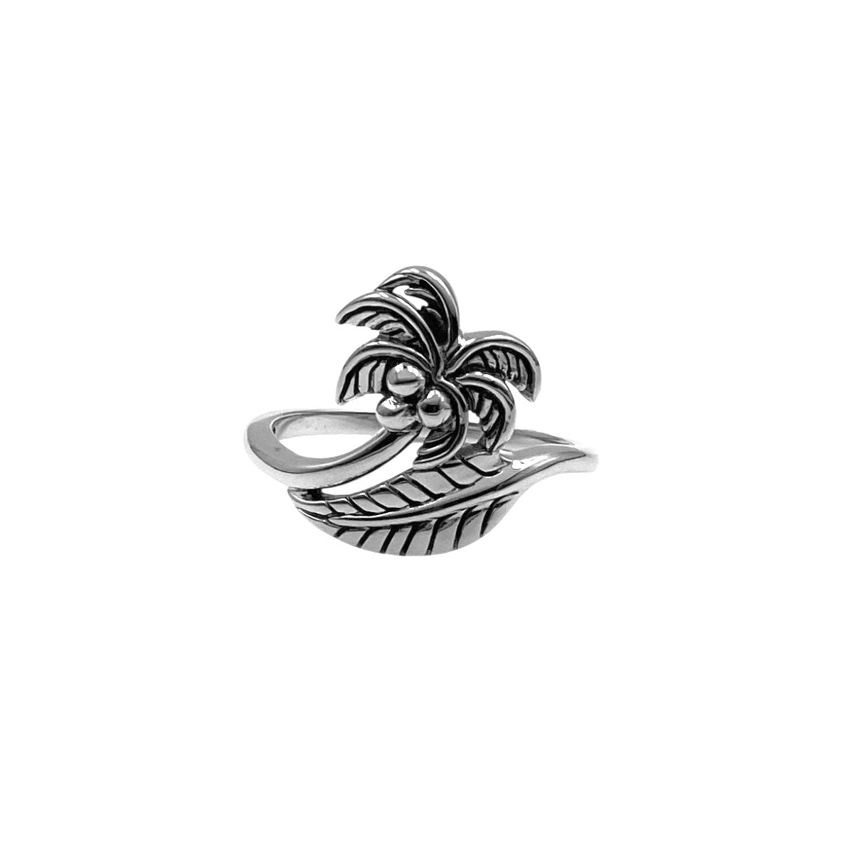 Coconut Tree Sterling Silver Ring TRI2605