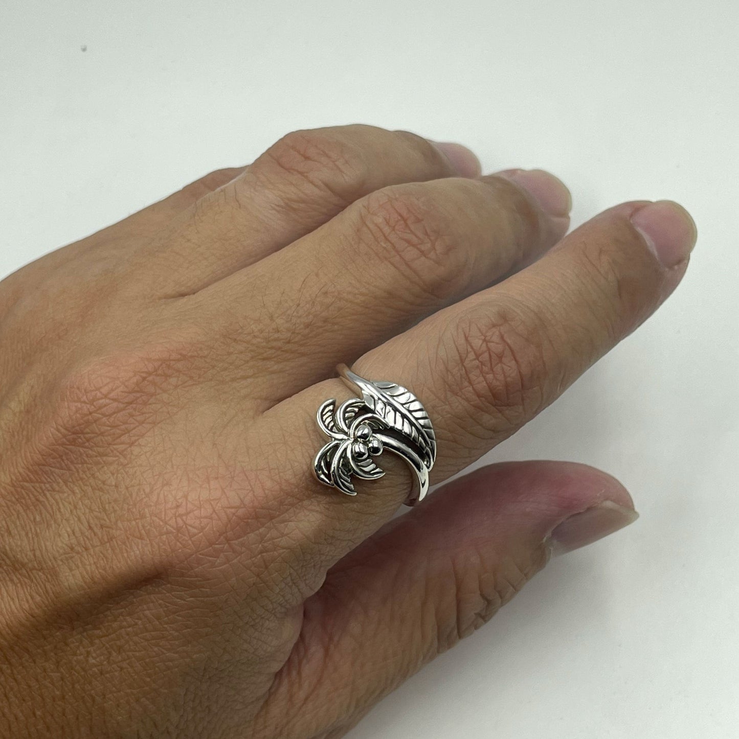 Coconut Tree Sterling Silver Ring TRI2605