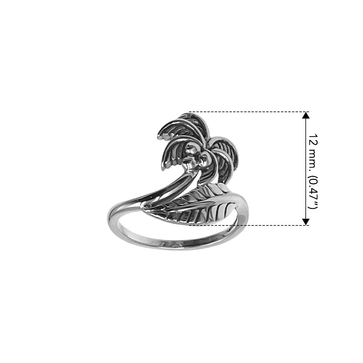Coconut Tree Sterling Silver Ring TRI2605