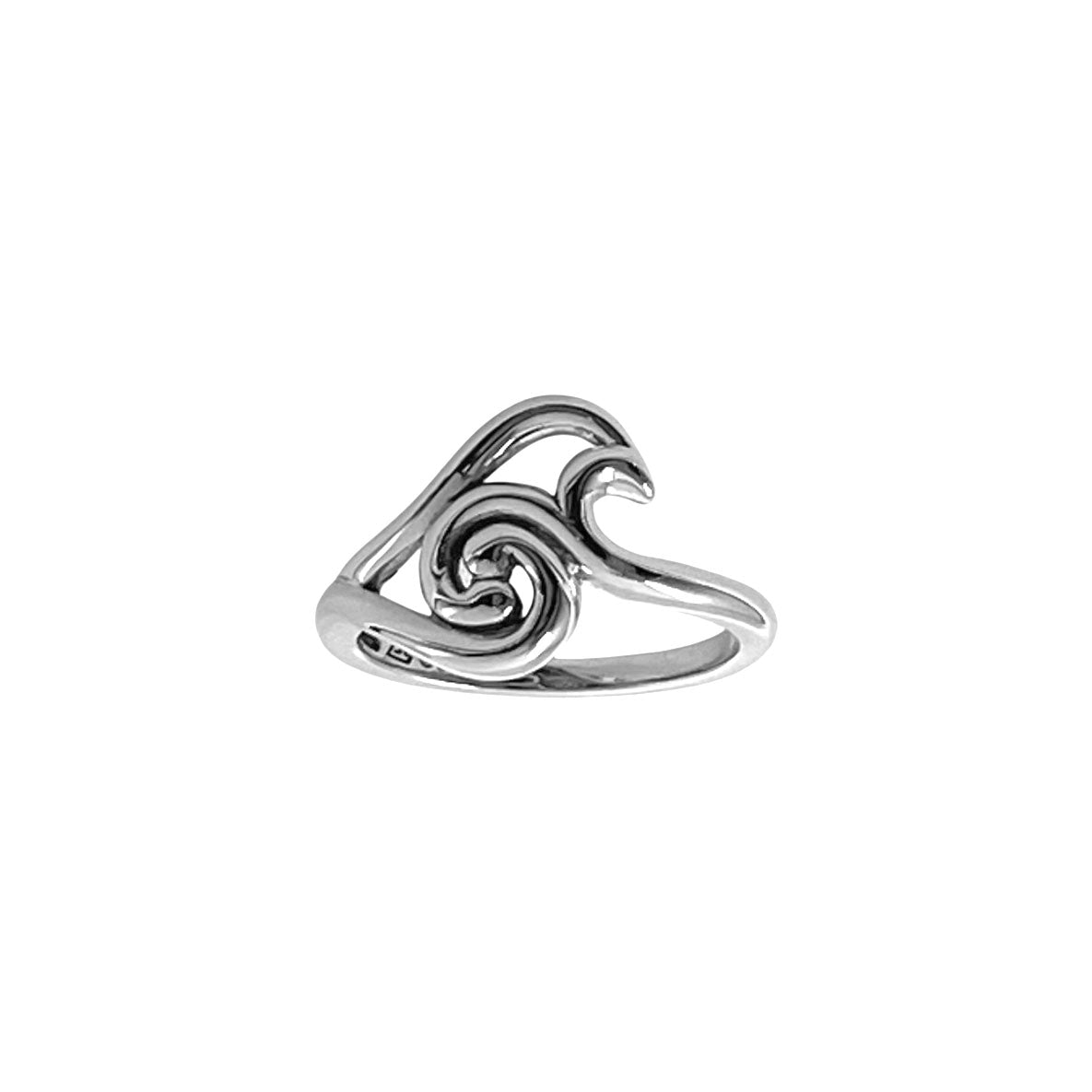 Spiral Wave Sterling Silver Ring TRI2606