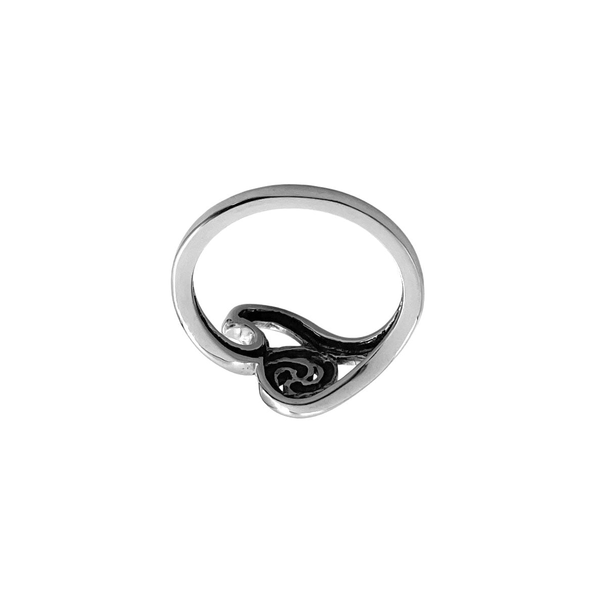 Spiral Wave Sterling Silver Ring TRI2606