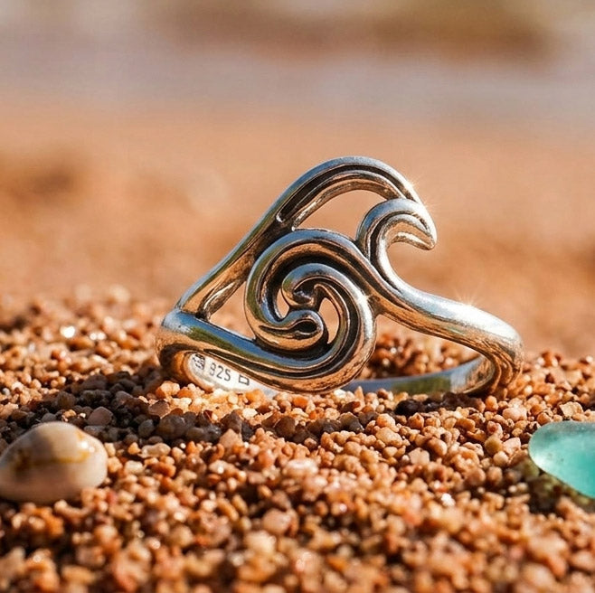 Spiral Wave Sterling Silver Ring TRI2606
