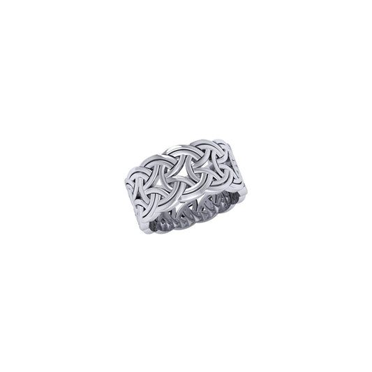 Viking Borre Celtic Sterling Silver Ring TRI2607