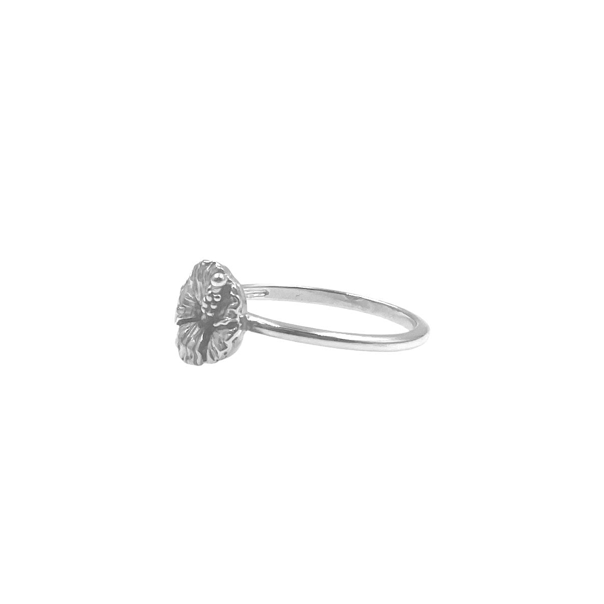Hibiscus Flower Sterling Silver Ring TRI2608