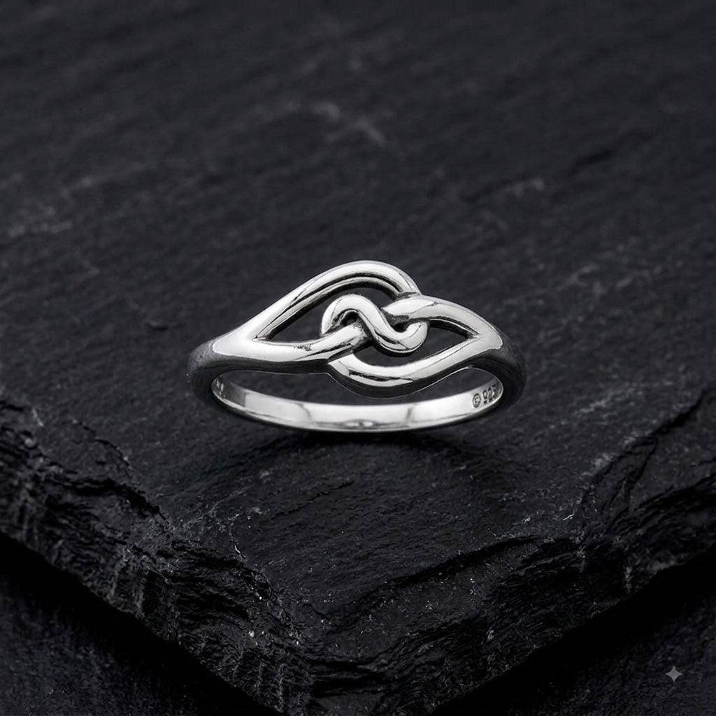 Celtic Infinity Knot Sterling Silver Ring TRI2616