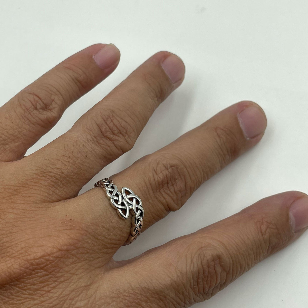 Celtic Knot Infinity Sterling Silver Band Ring TRI2617