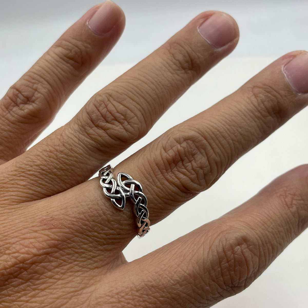 Celtic Knot Infinity Sterling Silver Band Ring TRI2617
