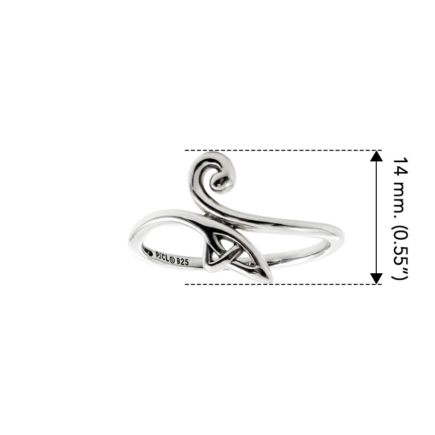 Celtic Spiral Sterling Silver Ring TRI2618