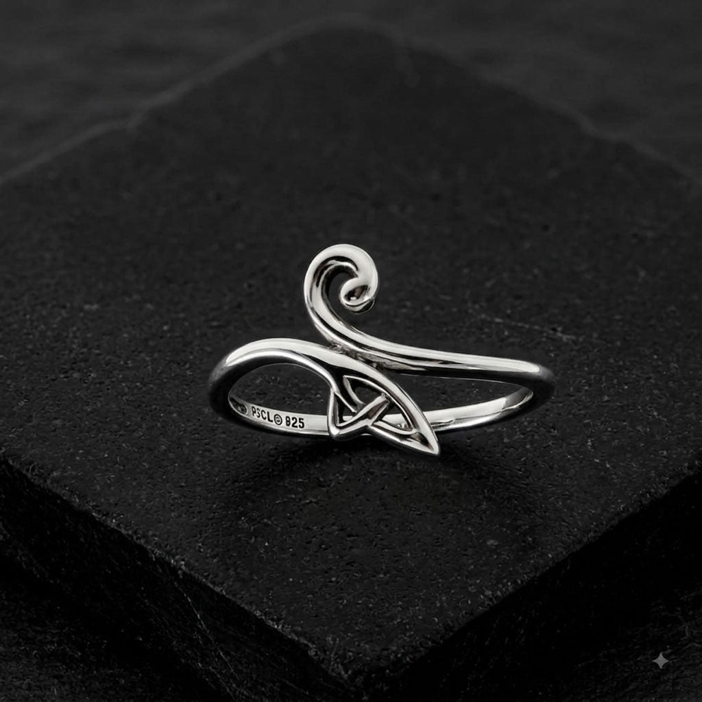 Celtic Spiral Sterling Silver Ring TRI2618