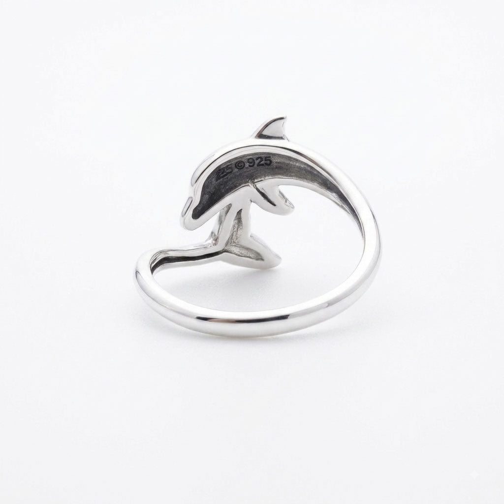 Celtic Dolphin Sterling Silver Ring TRI2620