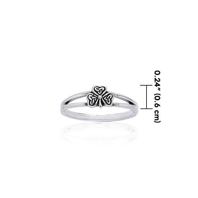 Celtic Irish Shamrock Ring TRI400