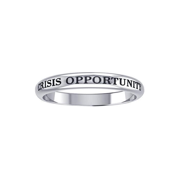 Crisis Is Opportunity Silver Ring TRI428
