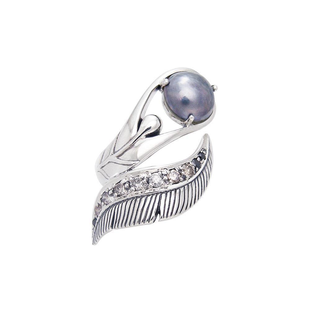 Graceful and free ~ Dali-inspired fine Sterling Silver Ring with Citrine gemstones TRI580