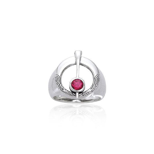 Danu Silver Thistle Ring TRI597