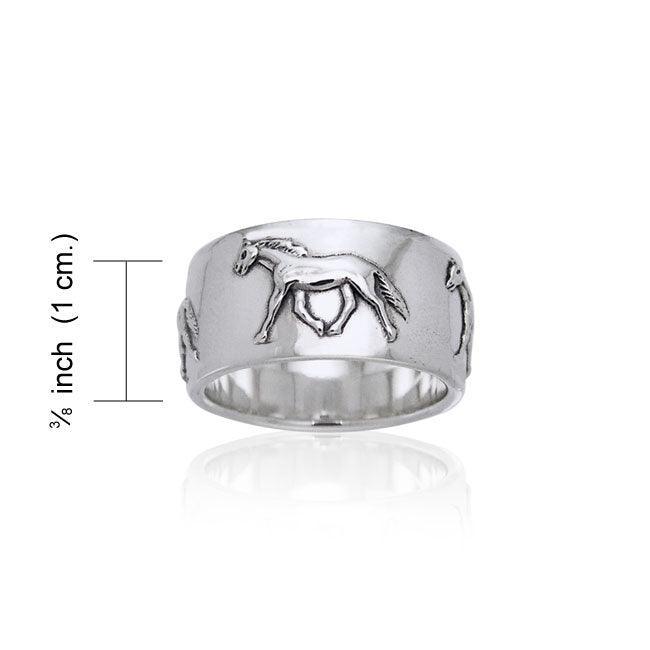 Palouse Horse Silver Ring TRI651