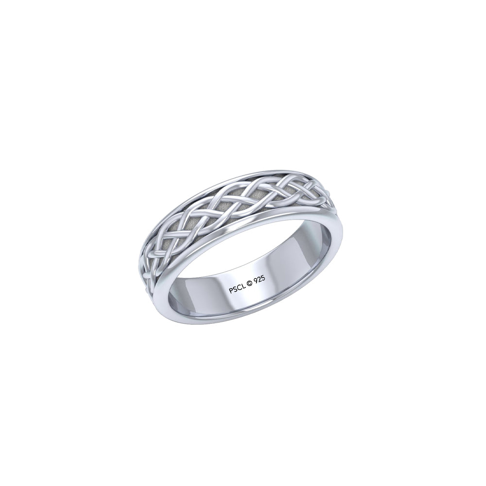 Celtic Sterling Silver Spinner Band Ring TRI769