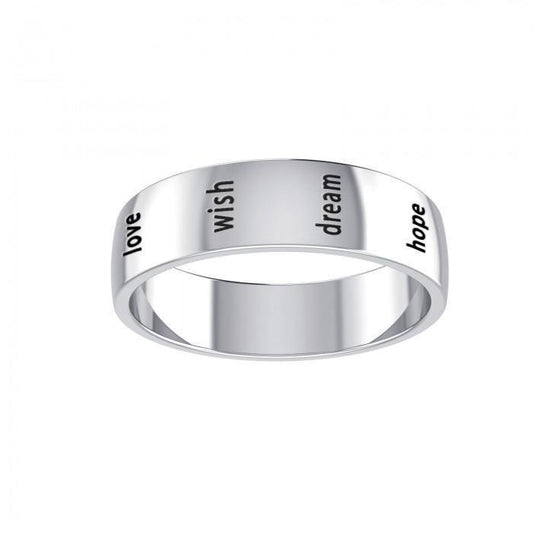 Uplifting Words Bold Ring TRI791