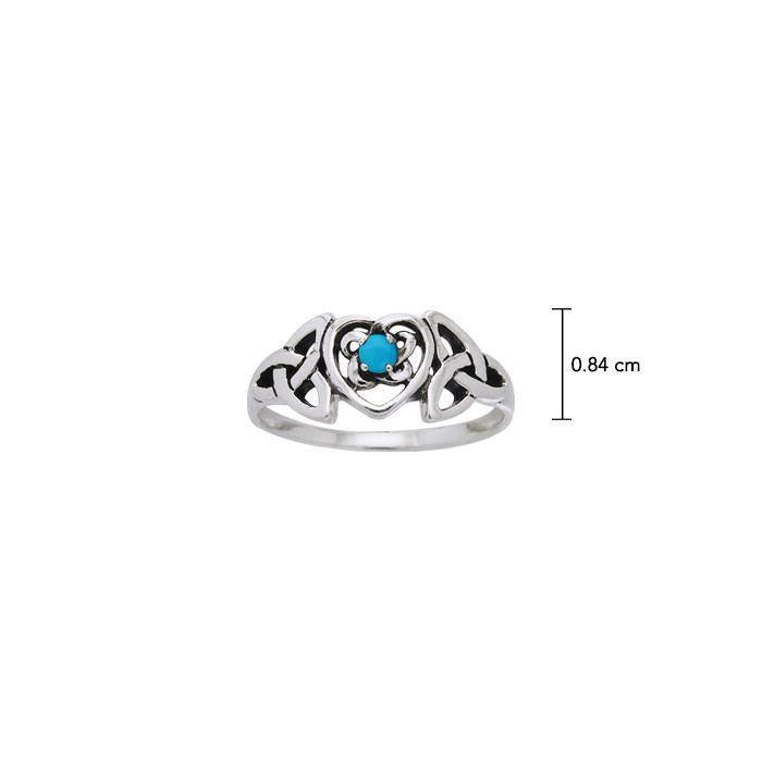 Celtic heart Silver Ring TRI817