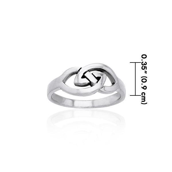Modern Celtic Silver Ring TRI888