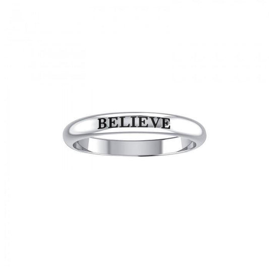 BELIEVE Sterling Silver Ring TRI944