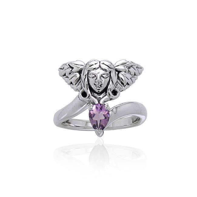 Guardian Angel Sterling Silver Gemstone Ring TRI988