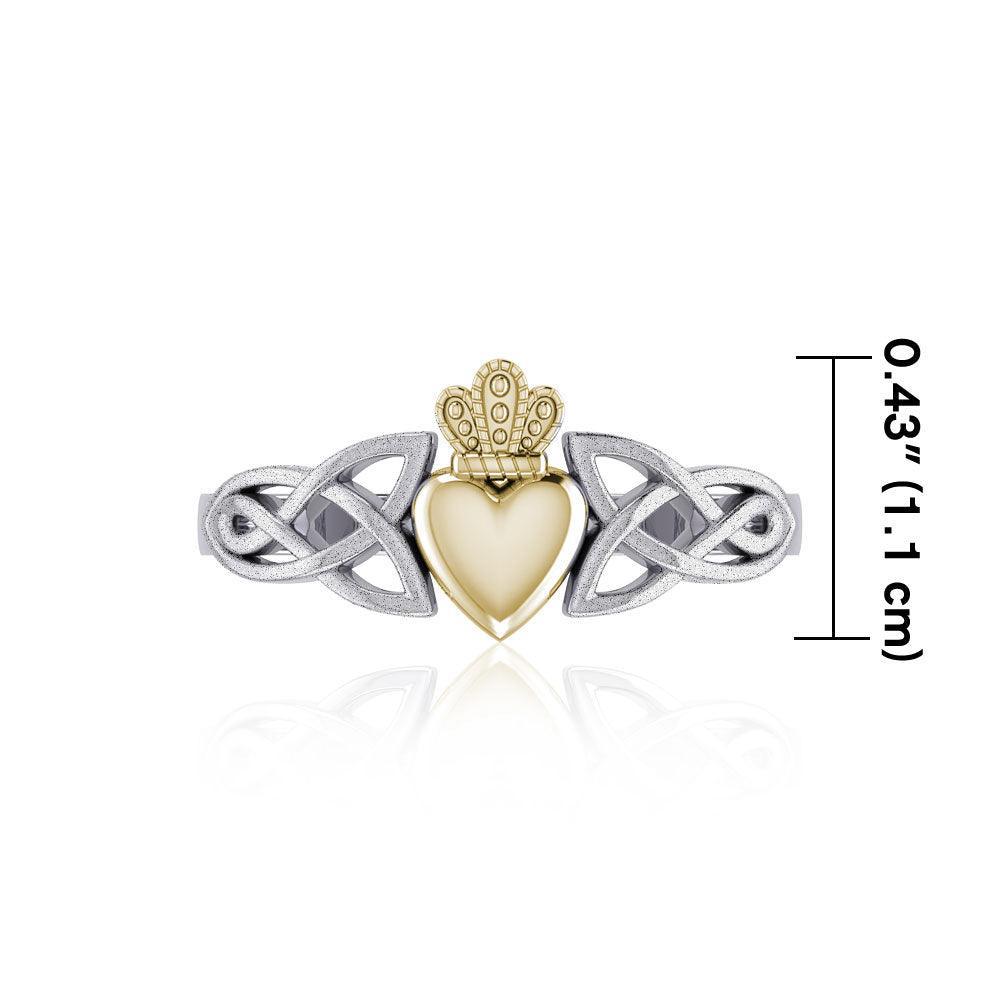 Celtic Knot Claddagh & Sand brush Ring TRV1743-S