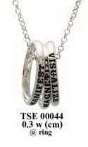 Empowering Words Manifest, Magnitize, Visualize Silver Ring Set TSE044