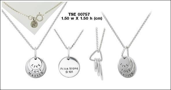 3 Words That Matter Triple Round Charm TSE757P Custom Word