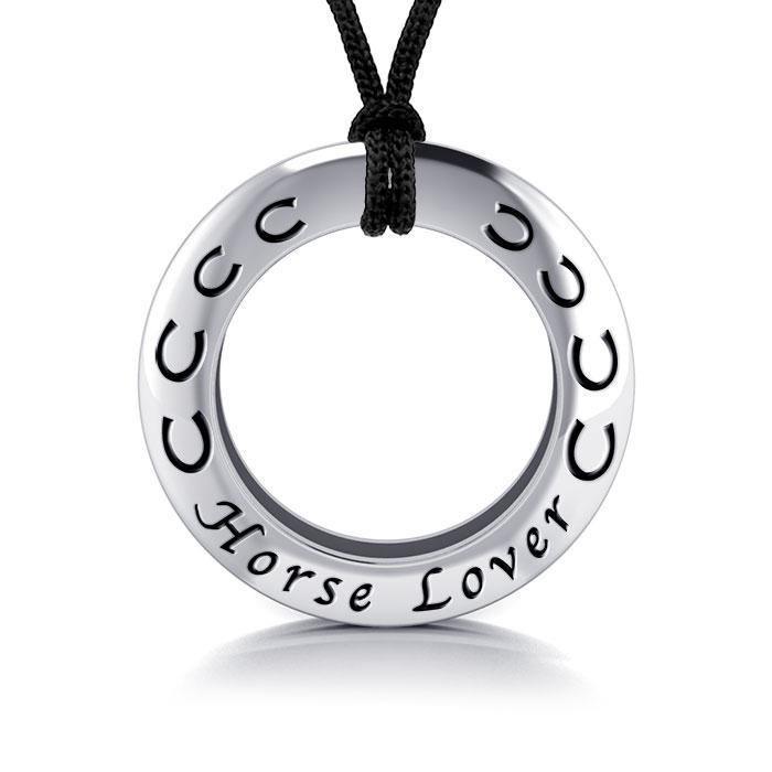 Peter Stone Horse Lover Silver Pendant and Cord Set TSE265