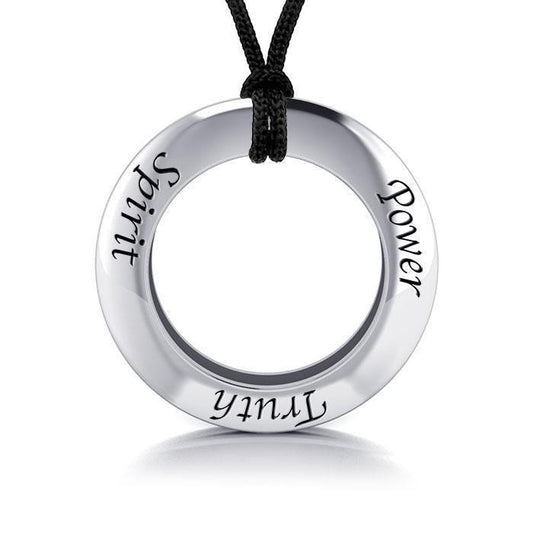 Power Truth Spirit Silver Pendant and Cord Set TSE271