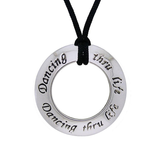 Dancing Thru Life Silver Pendant and Cord Set TSE280