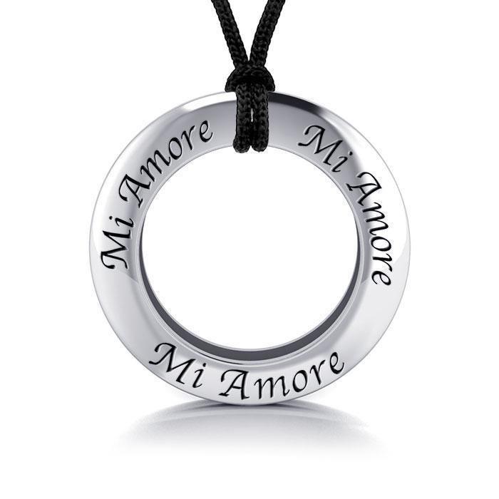 Amore My Love Silver Pendant and Cord Set TSE288