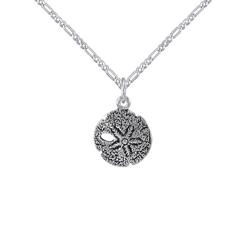 Sand Dollar Silver Charm with Chain Set TSE686 - peterstone.dropshipping