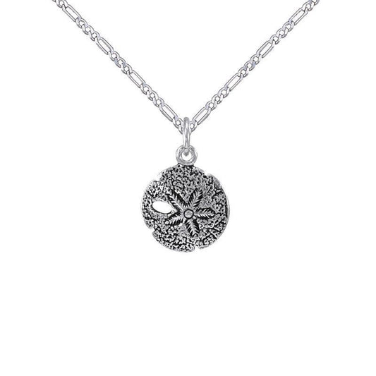 Sand Dollar Silver Charm with Chain Set TSE686 - peterstone.dropshipping