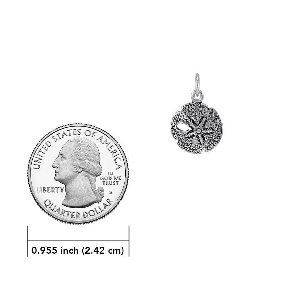 Sand Dollar Silver Charm with Chain Set TSE686 - peterstone.dropshipping