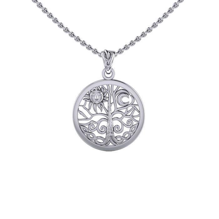 Tree of Life Silver Pendant with Chain Set TSE723