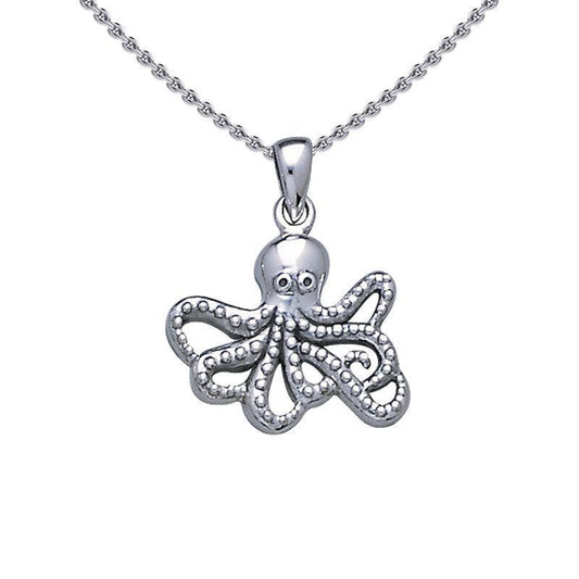 Octopus Silver Pendant with Chain Set TSE728 - peterstone.dropshipping