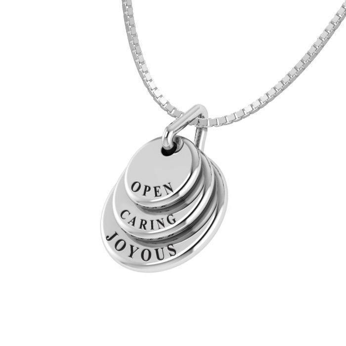 3 Words That Matter Triple Round Charm TSE757P Custom Word