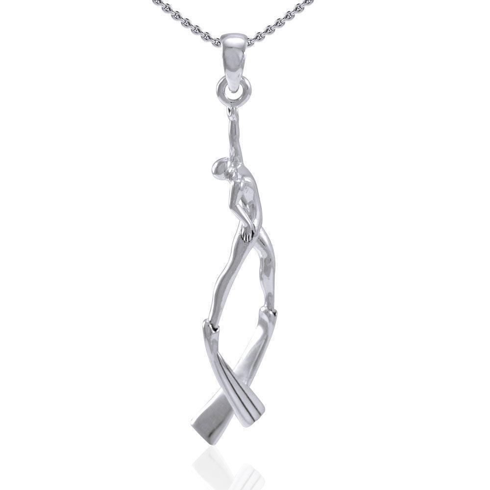 Silver Freediver Pendant with Chain Set TSE794