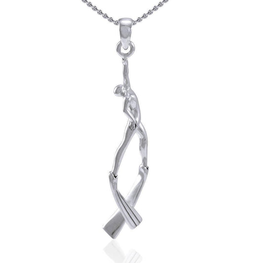Silver Freediver Pendant with Chain Set TSE794