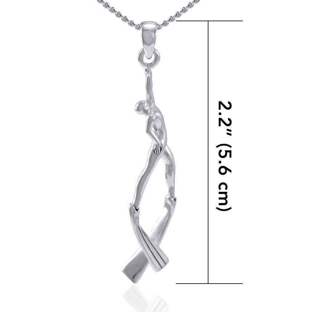Silver Freediver Pendant with Chain Set TSE794