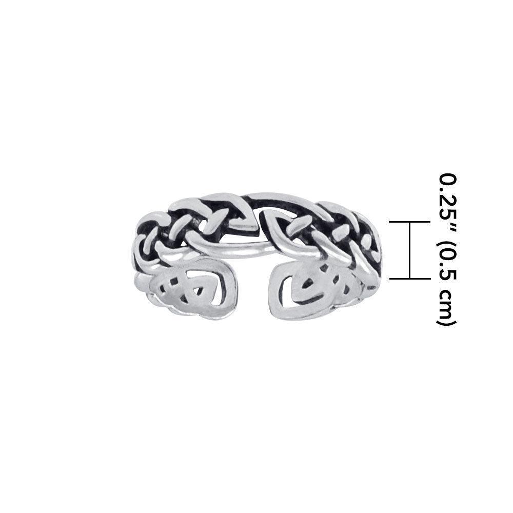 Celtic Knot Work Sterling Silver Toe Ring TTR069