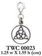 Triquetra Silver Clip on Charm TWC023