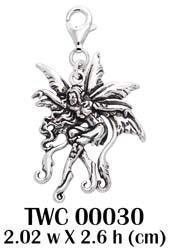 Vines Fairy Silver Clip Charm TWC030
