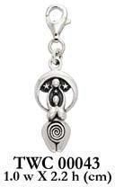 Spiral Moon Goddess Clip on Charm TWC043