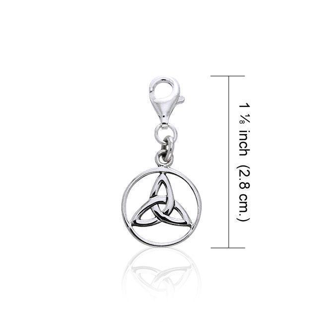 Triquetra Silver Clip Charm TWC022